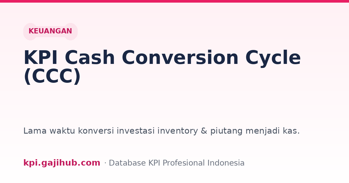 Download KPI Cash Conversion Cycle (CCC) — Template KPI Gratis ...